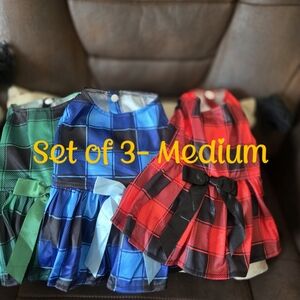 Set of 3 Plaid Dresses - Medium